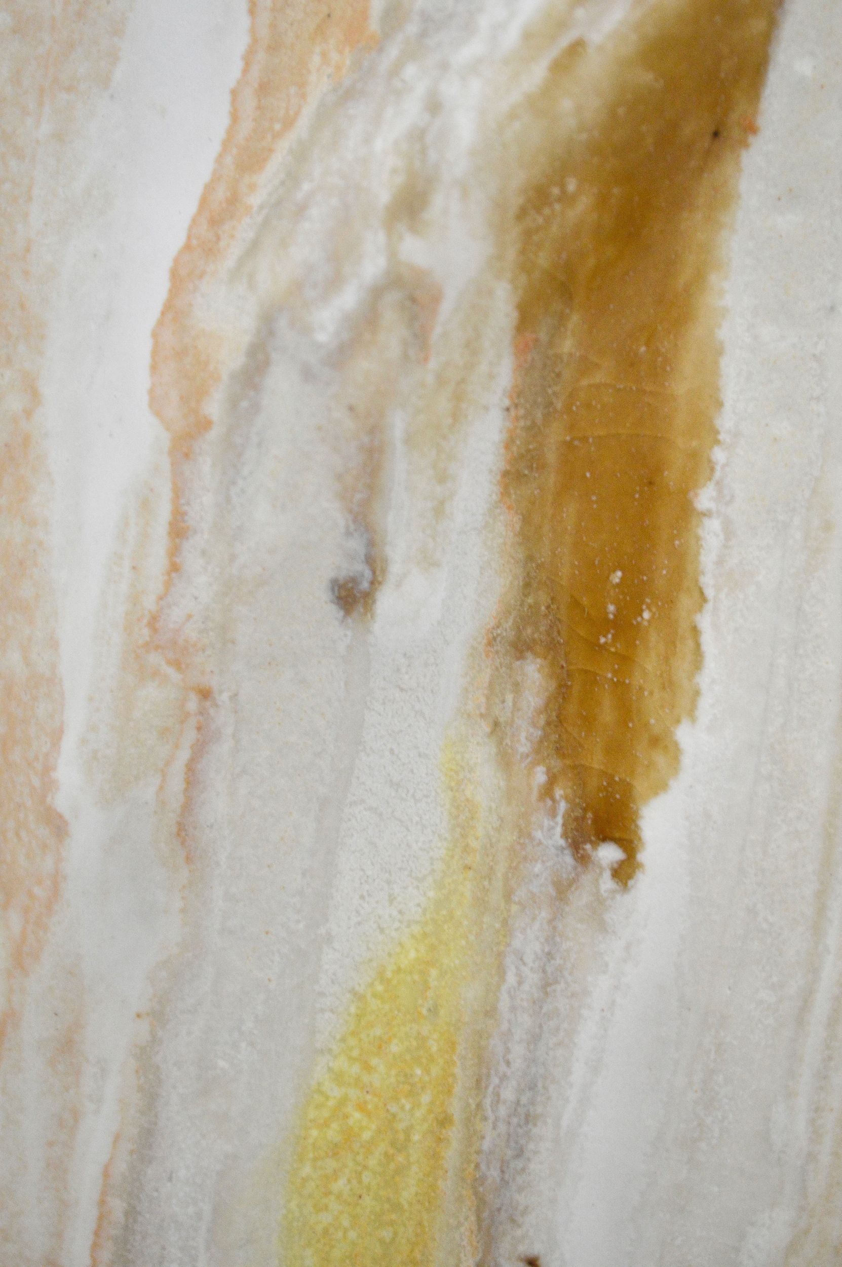 Close up of decorative glazed vase by Zeynep Boyan.